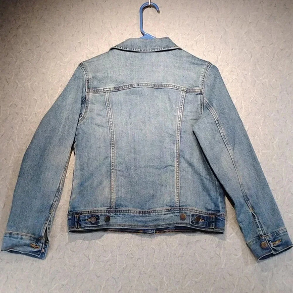 Old Navy Women's Long  Sleeve Button Down Blue Denim Jean Jacket Size Small - Picture 6 of 15